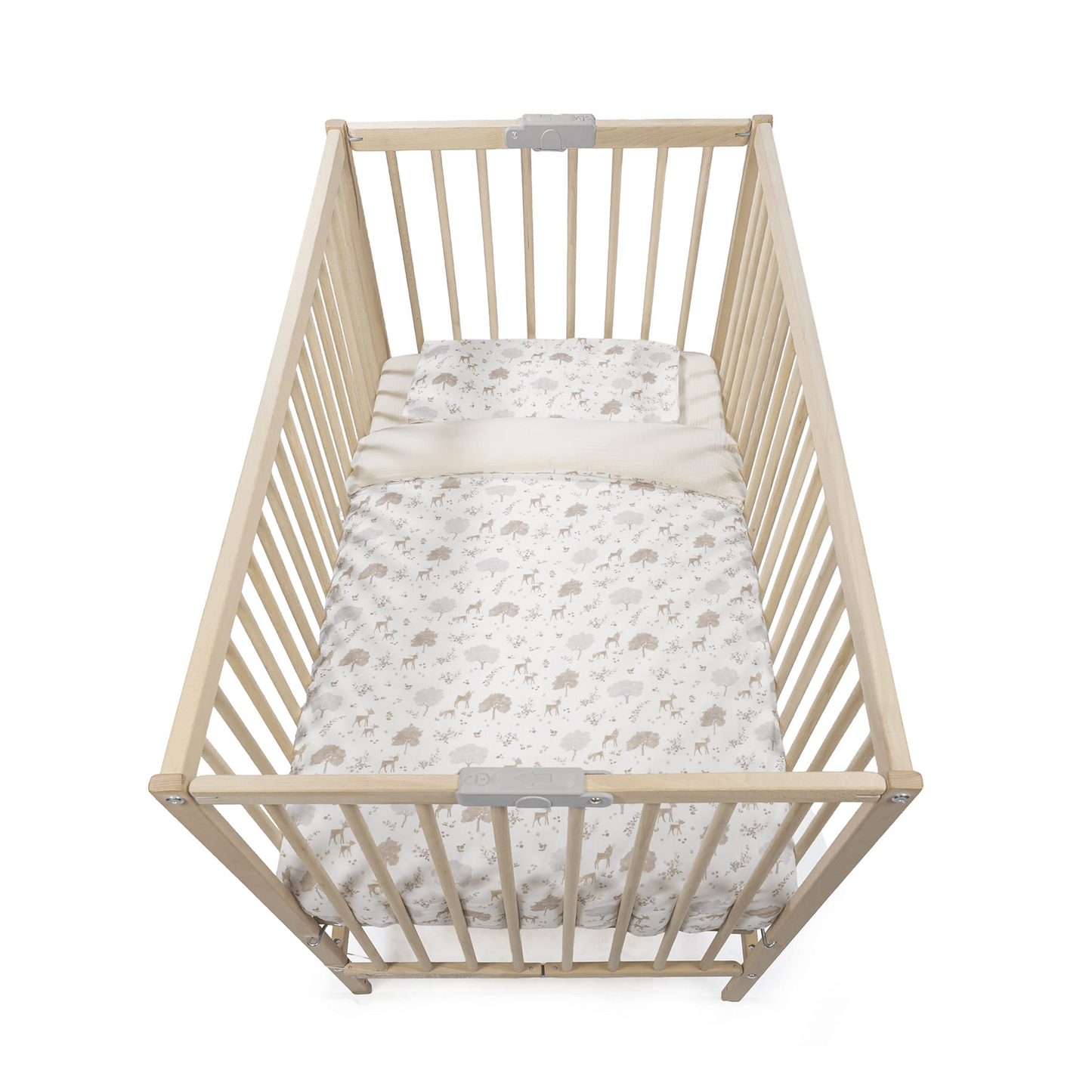Camu - PIUMINO PER CULLA + LENZUOLO CON ANGOLI + CUSCINO 120X60 CM NARA