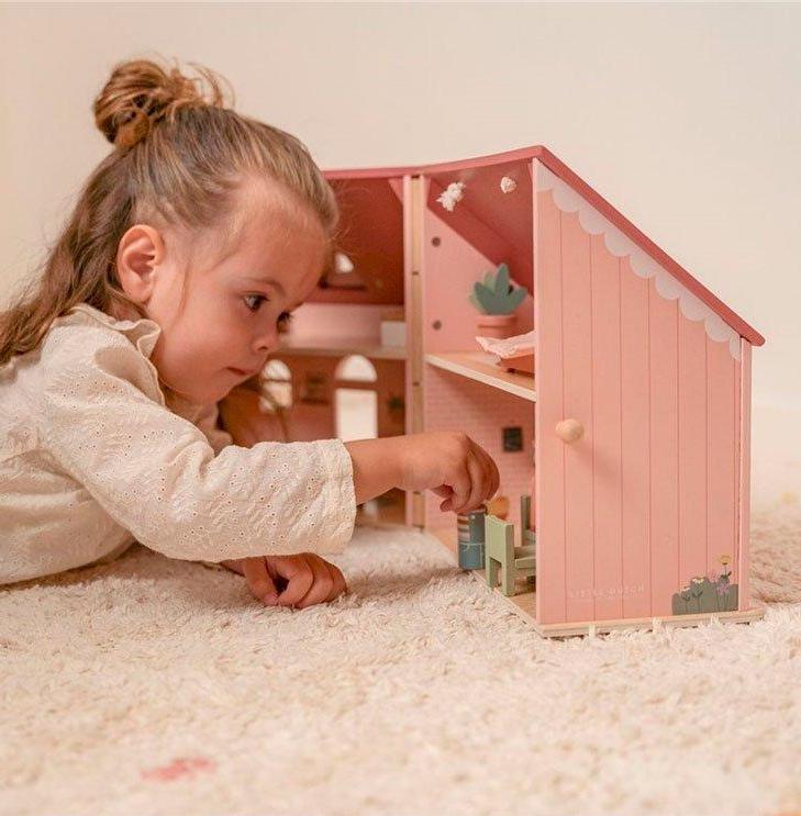 Casa delle Bambole Rosa Portatile Little Dutch