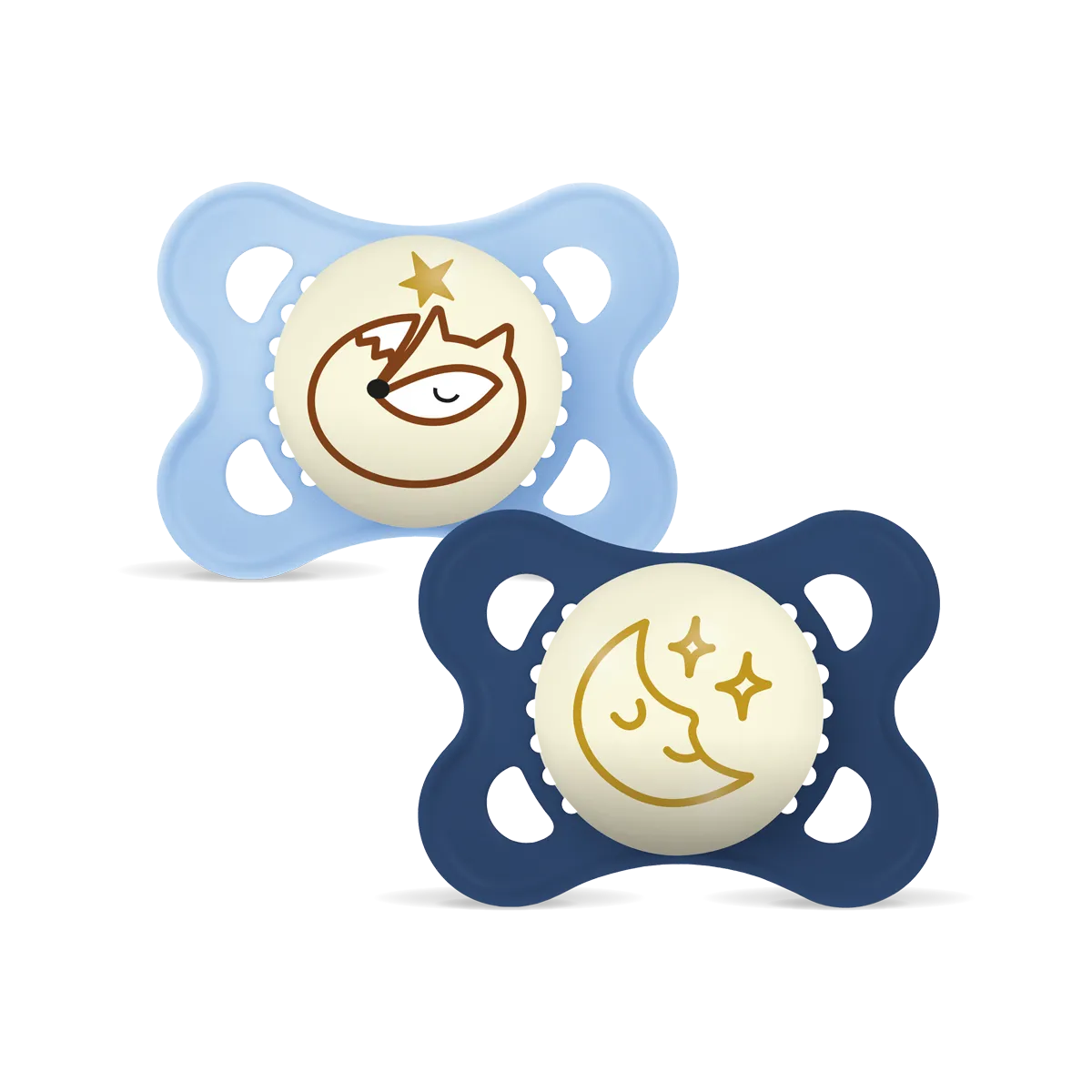 MAM Original Night succhietto, 2-6 mesi blu celeste