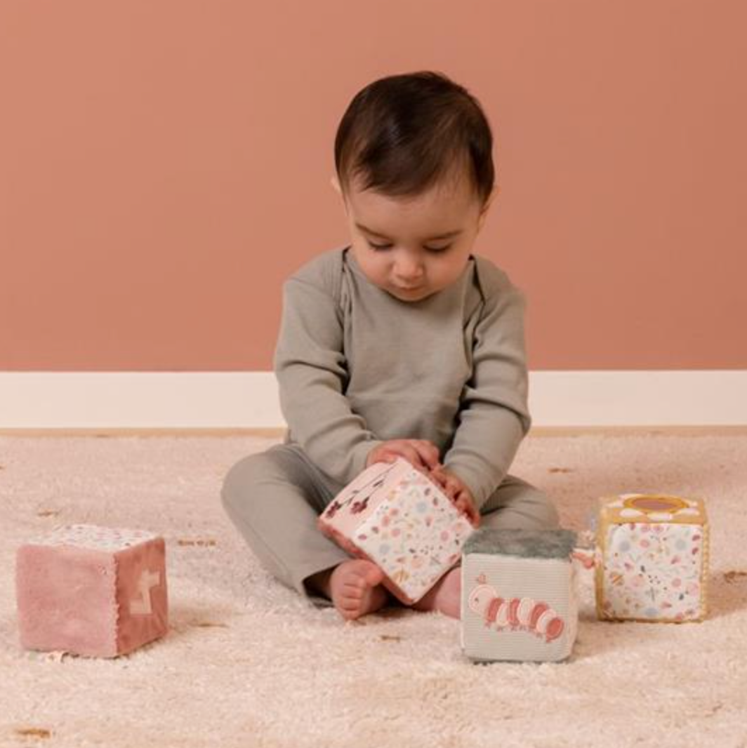 Soft blocks Cubi morbidi (4pezzi) LD87 - Flower & Butterflies
