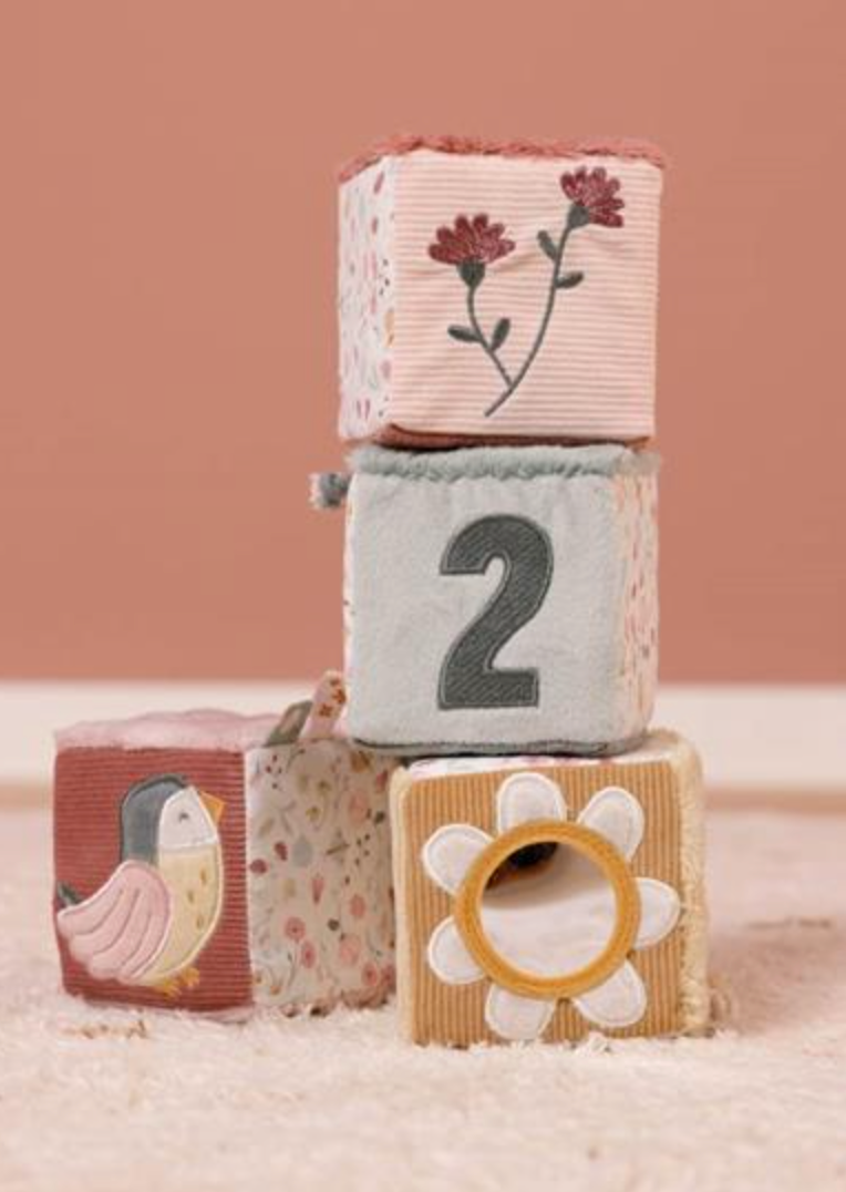 Soft blocks Cubi morbidi (4pezzi) LD87 - Flower & Butterflies