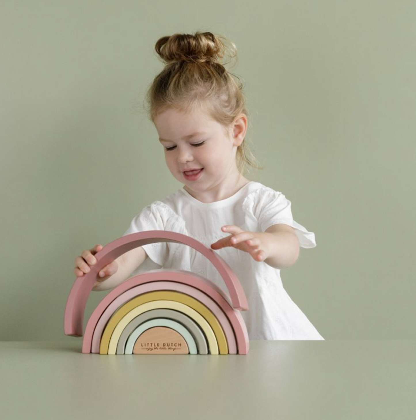 Uttivo-Rainbow - arcobaleno legno pink rosa