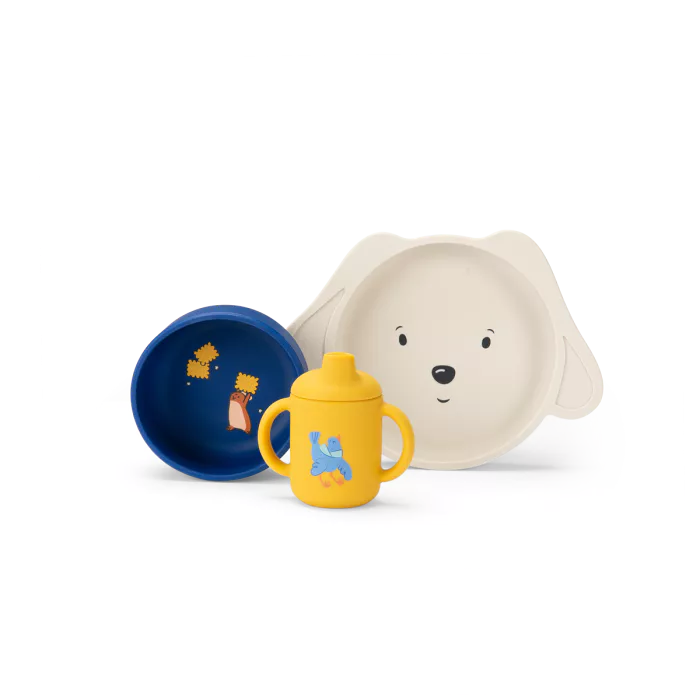 Set Stoviglie In Silicone, Chip & Pilou - Moulin Roty