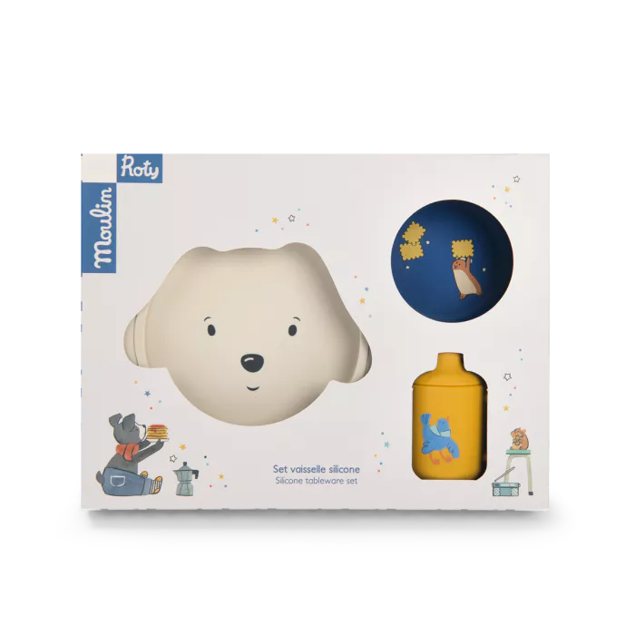 Set Stoviglie In Silicone, Chip & Pilou - Moulin Roty