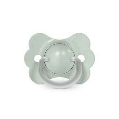 Suavinex Wonderland Butterfly baby pacifier in green for 0-6 months, showing the silicone nipple and butterfly design