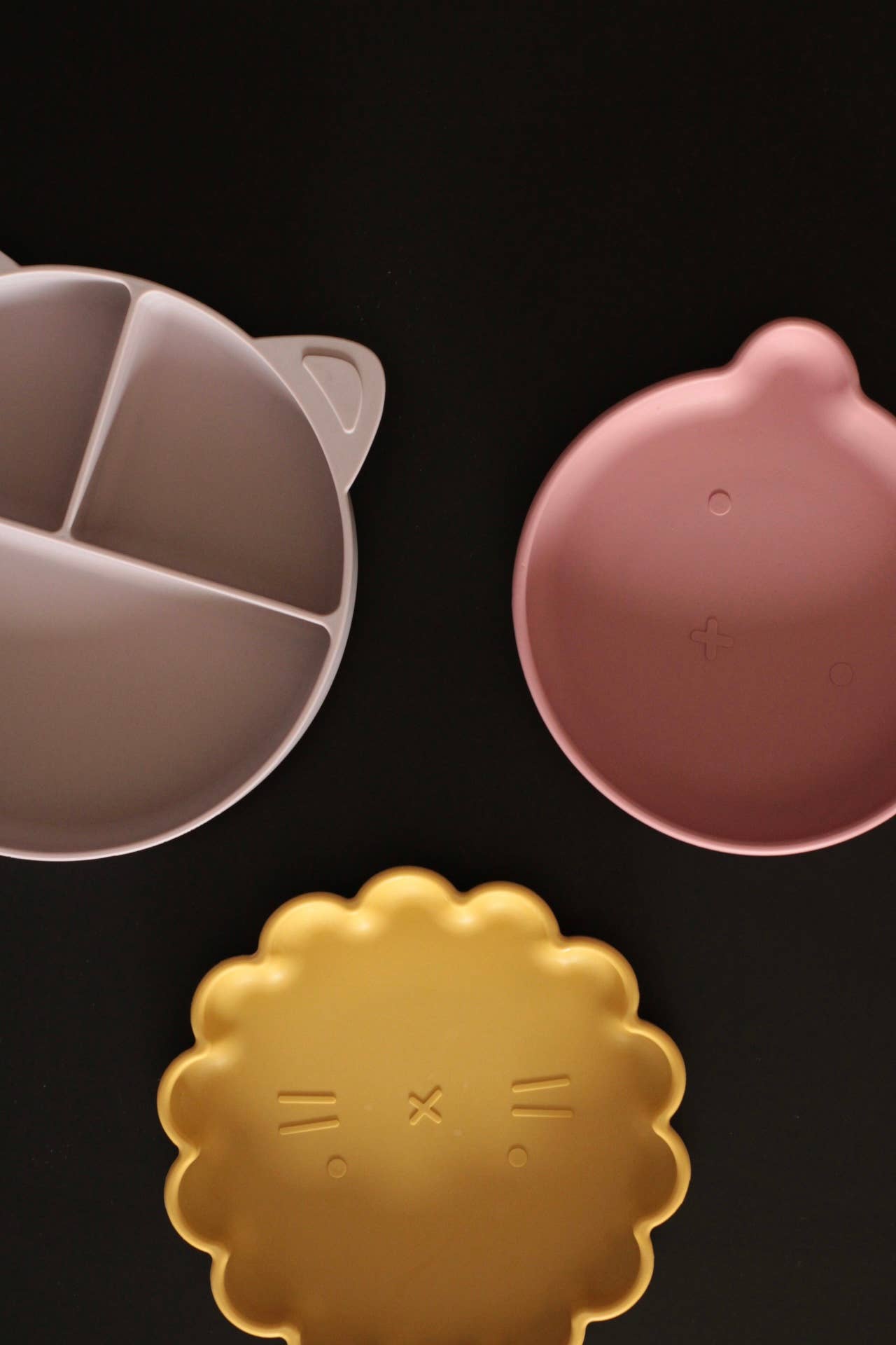 Piatto in silicone con scomparti (Lilla)