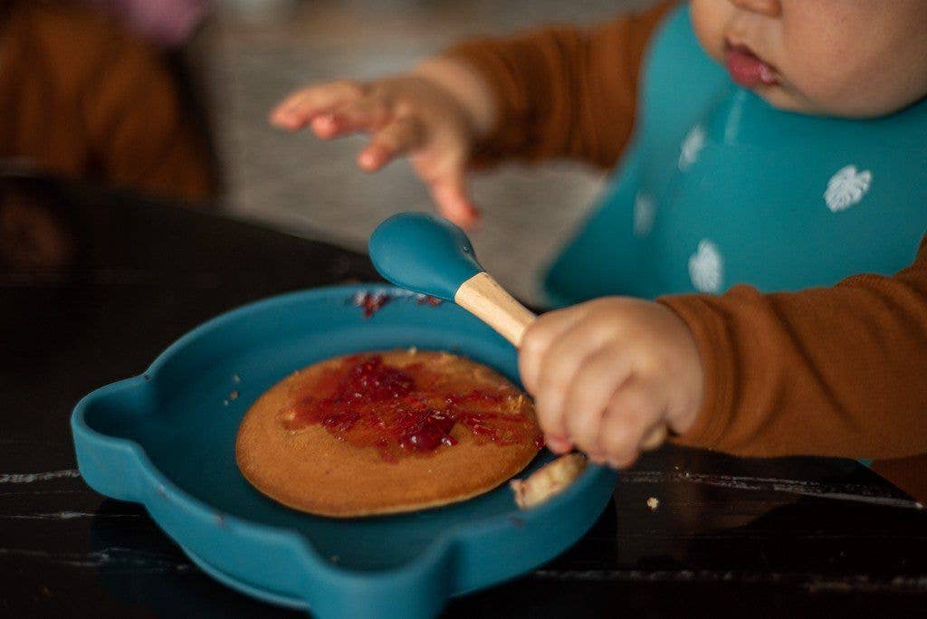 Piatto in silicone con ventosa Aydan (Blu notte)