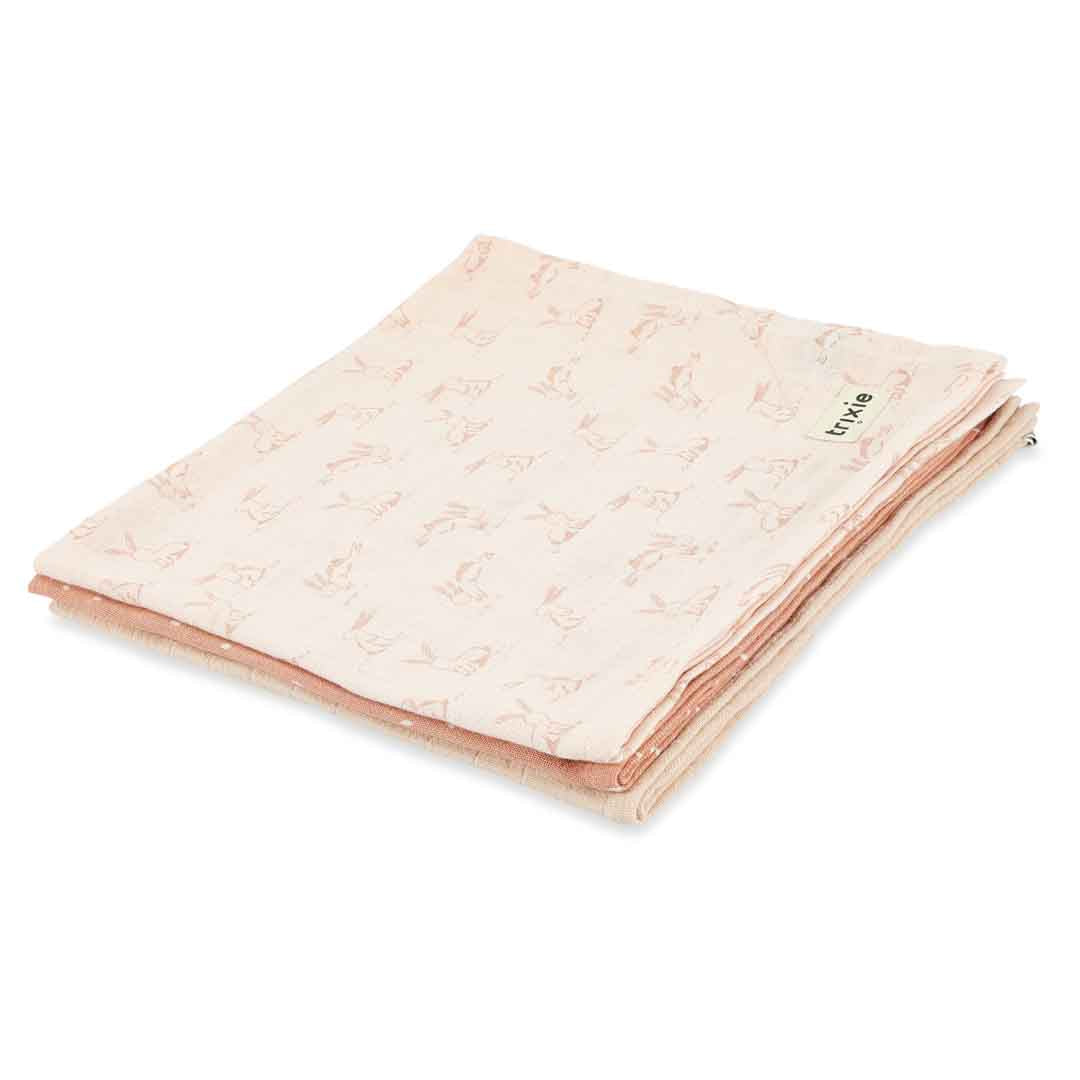 Mussola in confezione da 3 pezzi | 55x55 cm - Coniglio