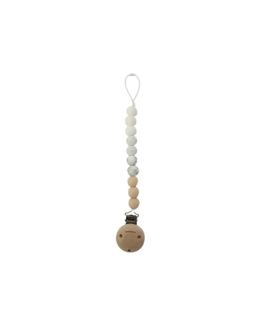 Clip Portaciuccio in Silicone Chewies & more-Massaggiagengive - Leaf - Perline Ombre Natural