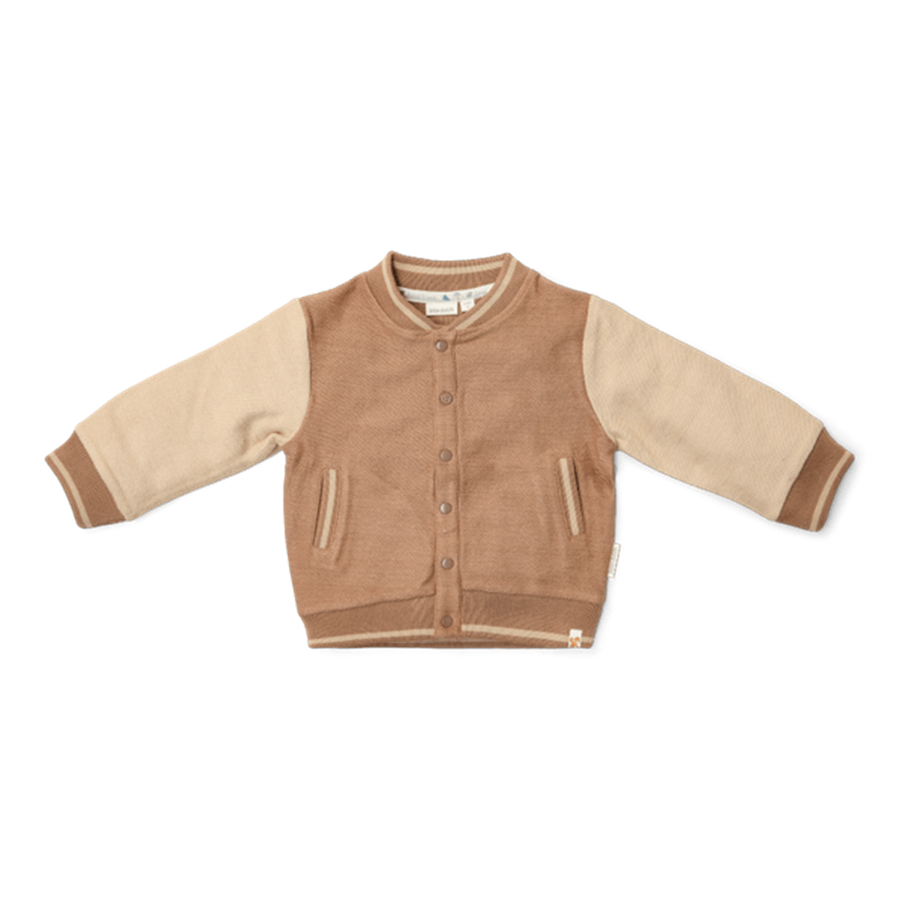 Cardigan lavorato a maglia Little Dutch marrone