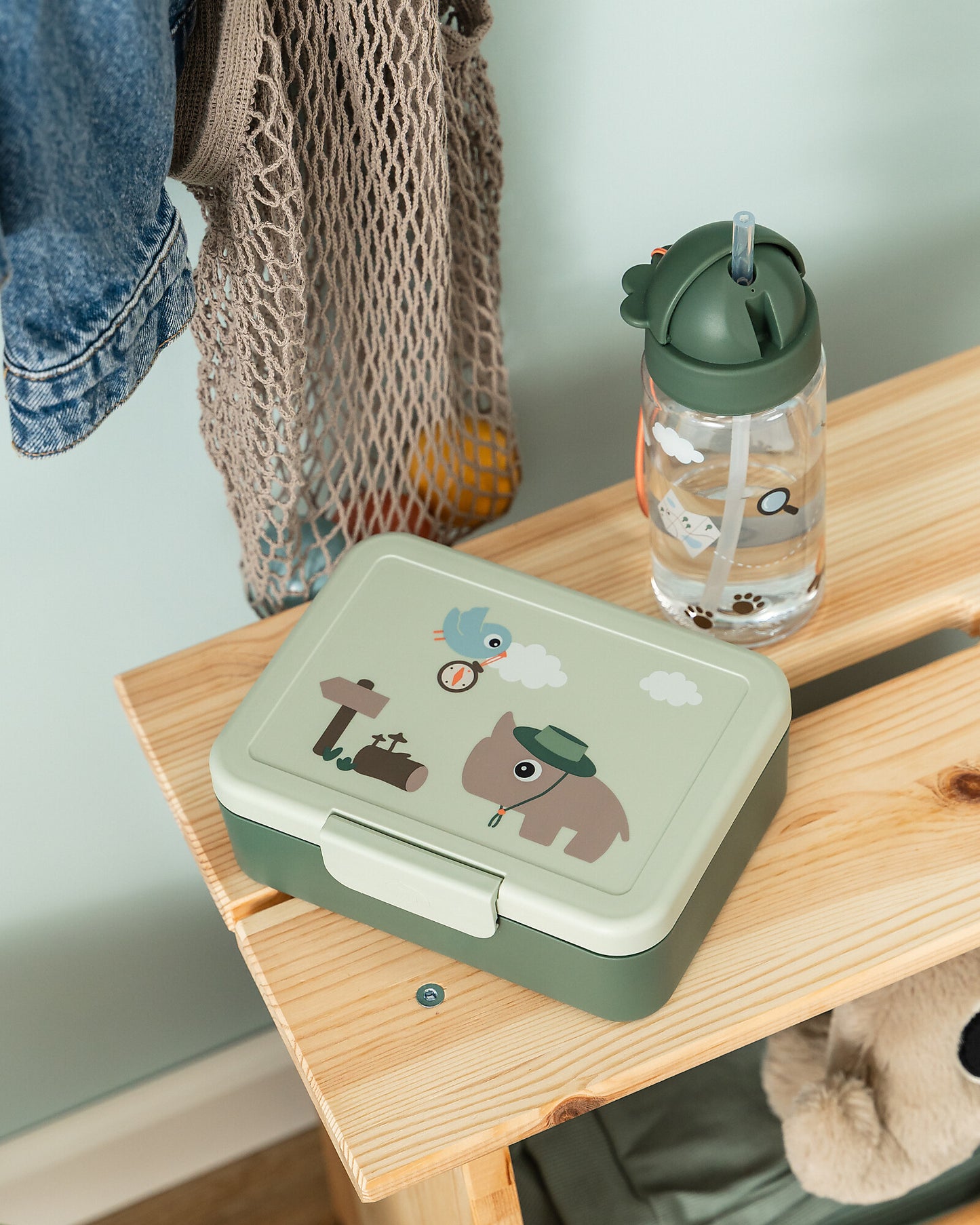 NEW BTS '26 - Portapranzo con Divisorio - Tiny Trails - Verde - 17,5 x 13 x 6,5 cm - 100% PP Alimentare