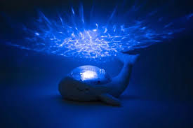 Lampada Notturna Tranquil Whale-Blue Cloud B