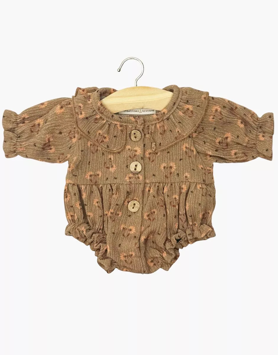 Tutina Léonore a maniche lunghe in crêpe Eloise