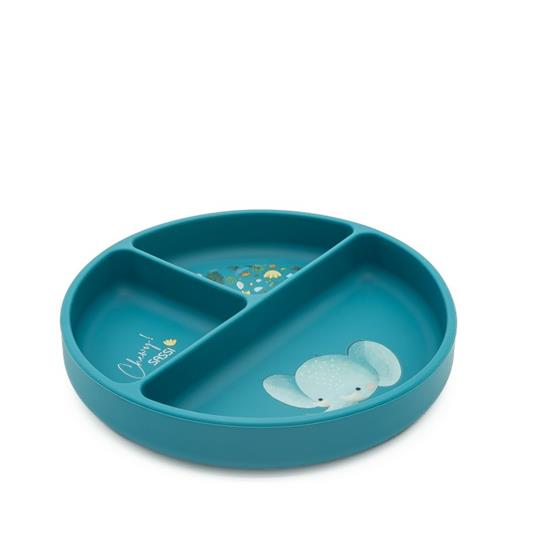 Piatto con ventosa in silicone - Elefante - SASSI