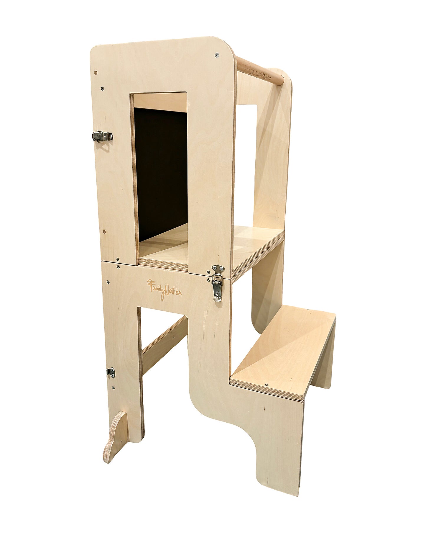 Torre Montessori 3 in 1 - Natural - Lavagna Magnetica e Convertibile in Tavolo+Sedia