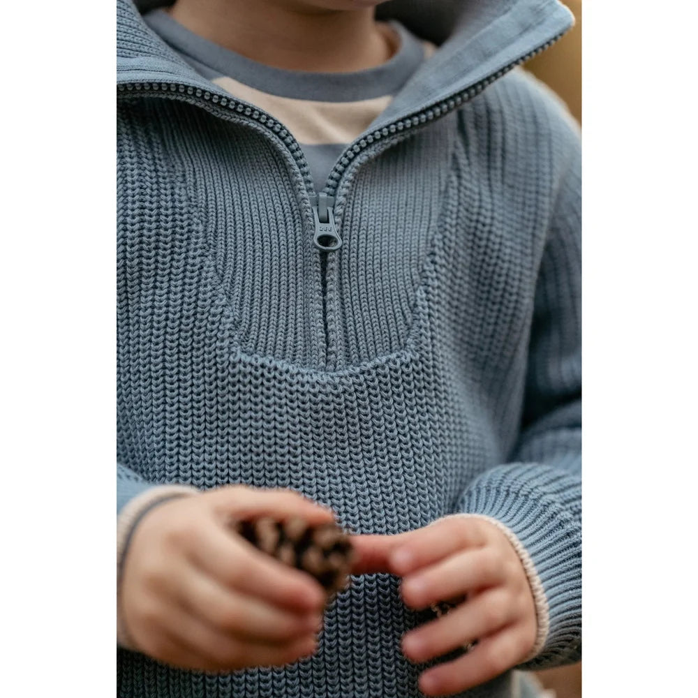 Little Dutch Knit Sweater - Stone Blue