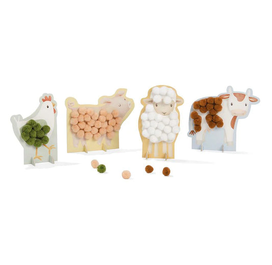 Set di bricolage Pom-pom Little Farm