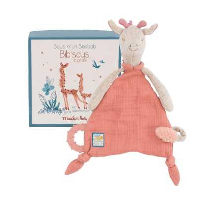 Doudou porta ciuccio giraffa con scatola - sous mon baobab - Moulin Roty