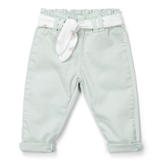 PANTALONE  VERDE  LITTLE DUTCH   - FLOWERS 1.5 Y \ 2Y