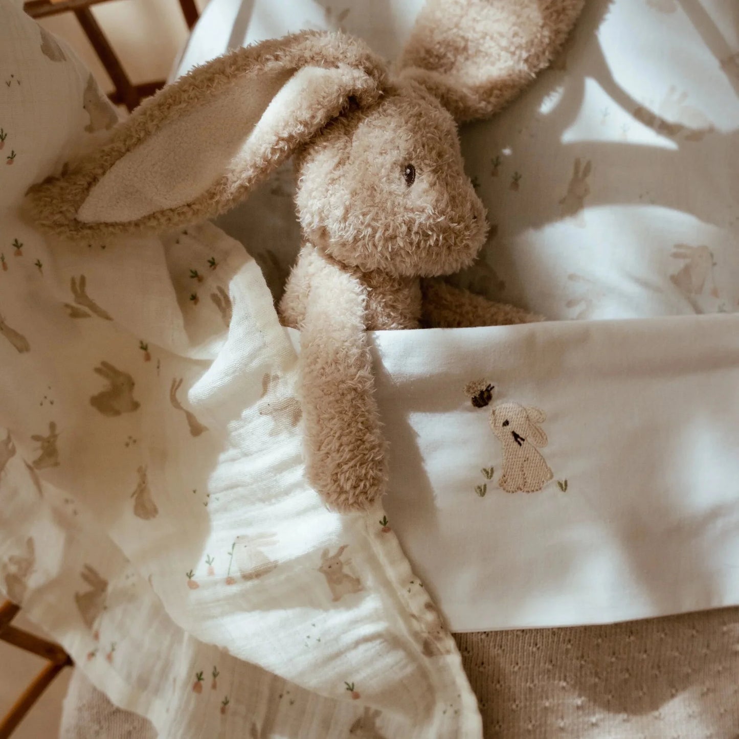 Lenzuolo per culla - Bianco - Newborn Naturals - Baby Bunny 110x140