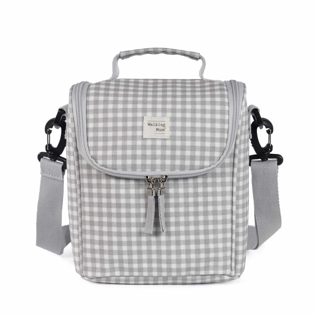 Borsa Pappa I Love Vichy Grigio - Walking mum