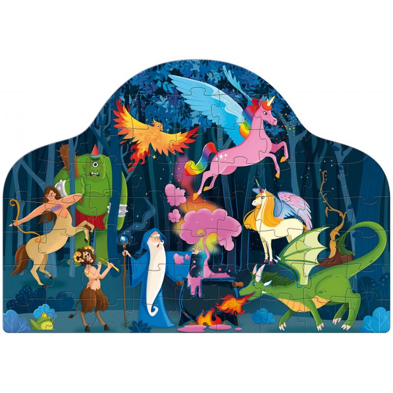 Libro e puzzle fantasy - Bosco incantato