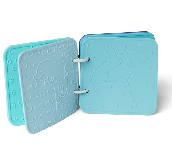 Little L - Libro da bagno in silicone Blu