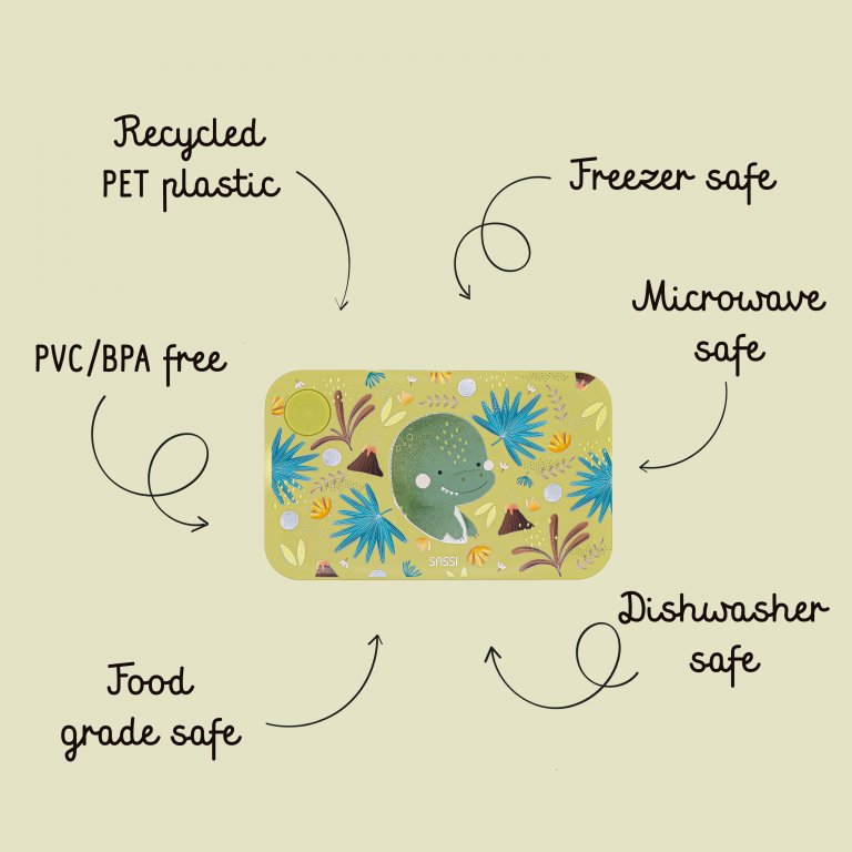 Lunch box in pet alimentare - Dinosauro Cracky - SASSI