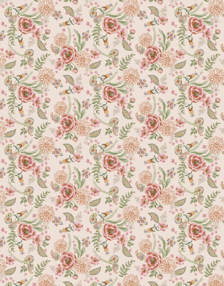 Abito Faustine senza maniche con stampa fiori rosa