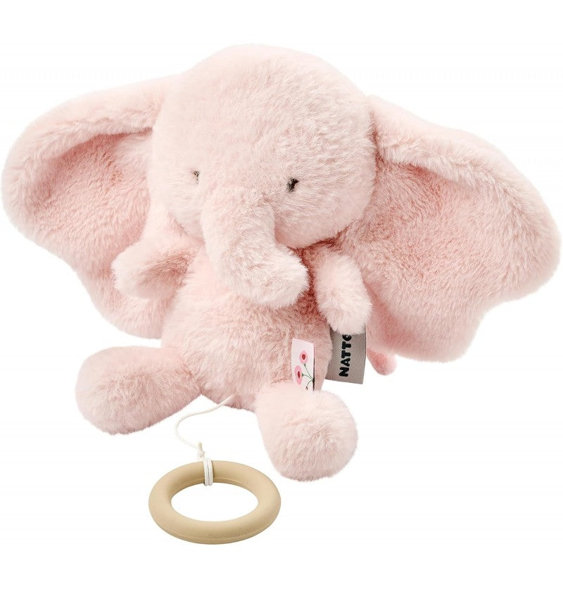 Nattou Pupazzo con Carillon Musicale Neonato ELEFANTE ROSA