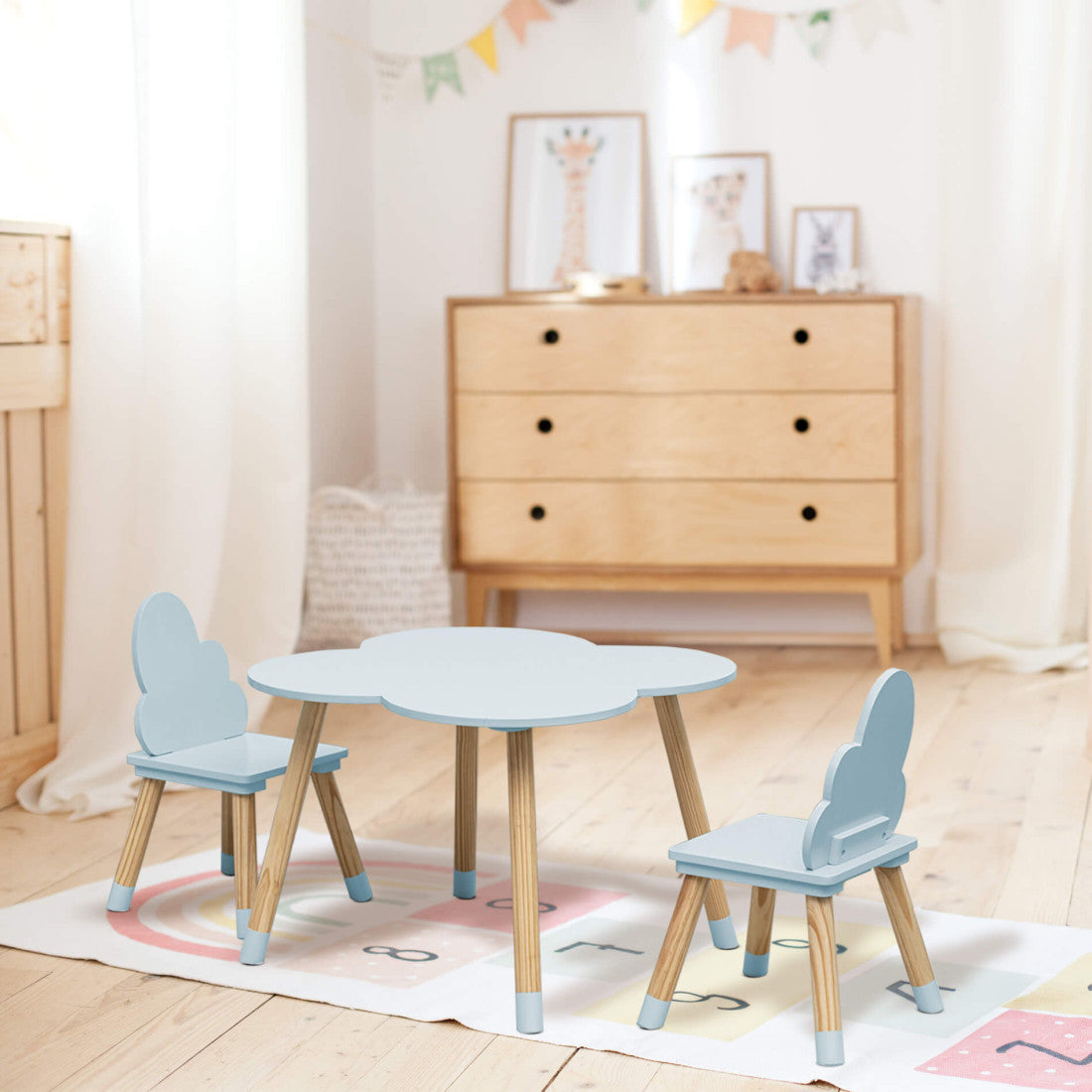 Set tavolo e sedie nuvola azzurro