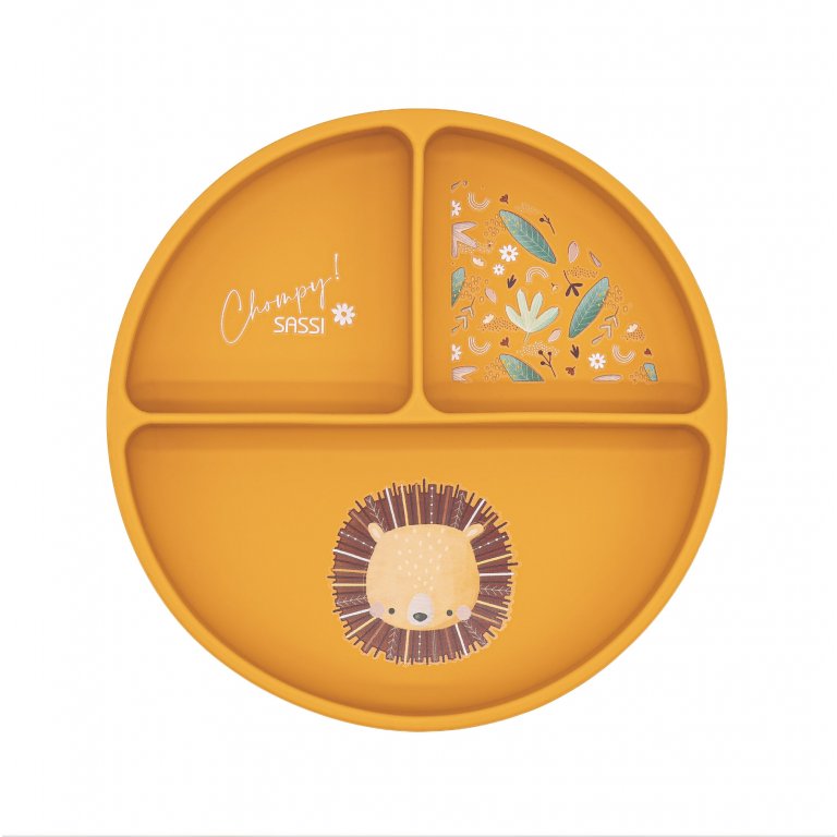 Piatto con ventosa in silicone - Leone Chompy - SASSI