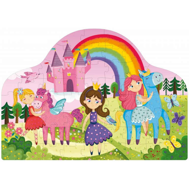 Puzzle sagomati. Principesse e unicorni