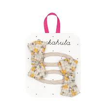 Rockahula- Mollette fiocco fiori gialli