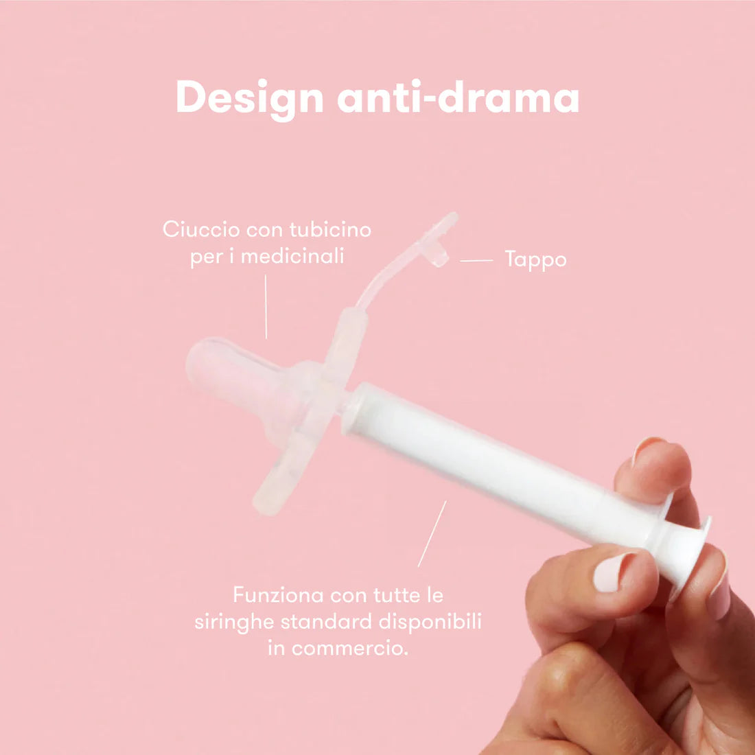 Dispenser per medicinali a forma di ciuccio