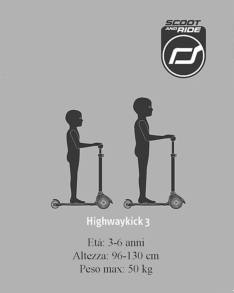 Scoot And Ride Highwaykick 3 Led Steel