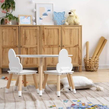 Set tavolo e sedie nuvola bianco