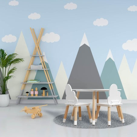 Set tavolo e sedie nuvola bianco