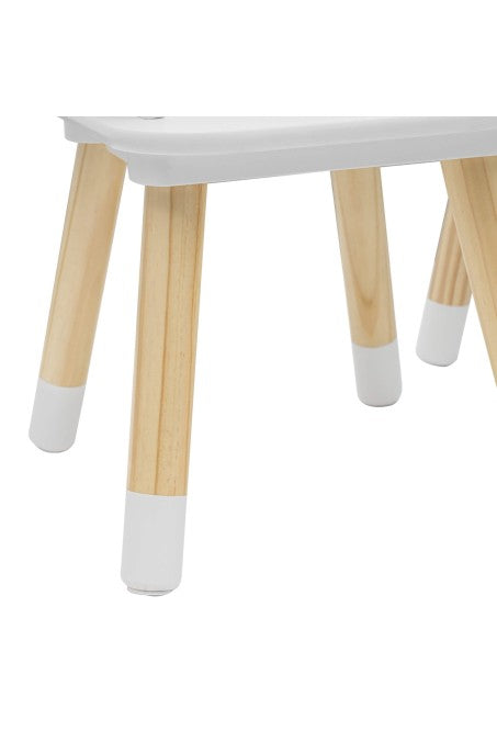 Set tavolino e 2 sedie per bambini rabbit White