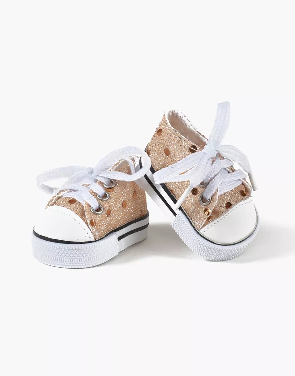 Sneakers Komvers color oro con glitter