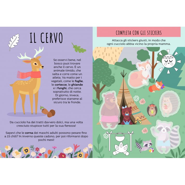 Stickers e attività. Il bosco