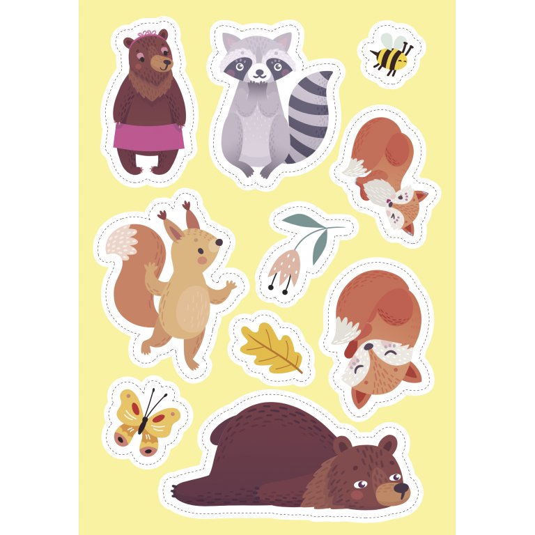 Stickers e attività. Il bosco