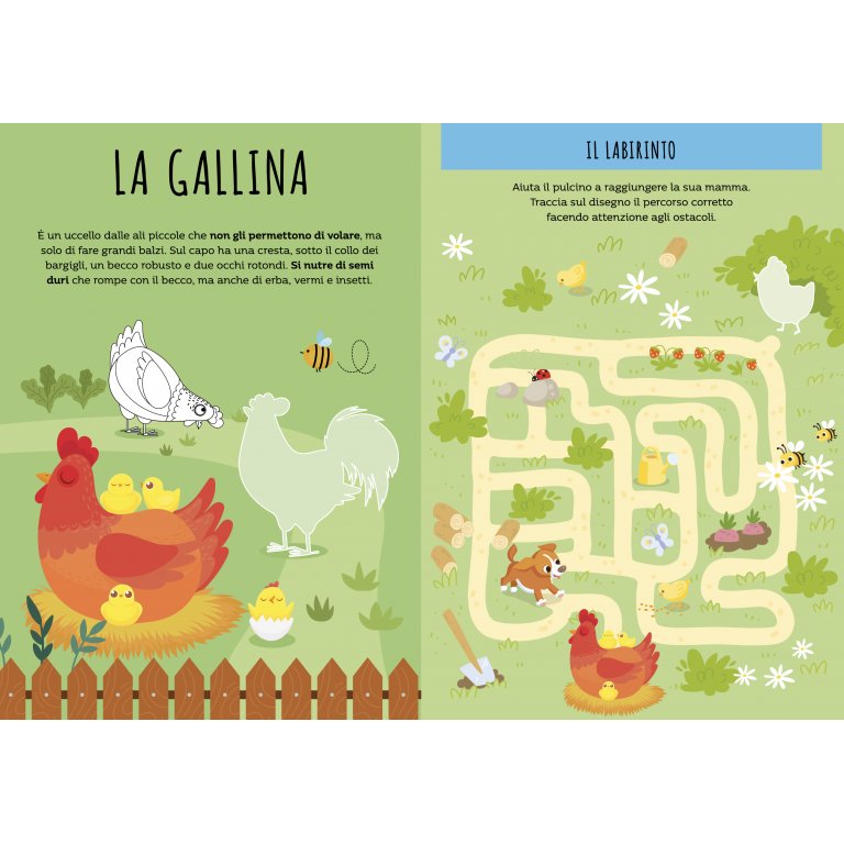 Stickers e attività. La fattoria