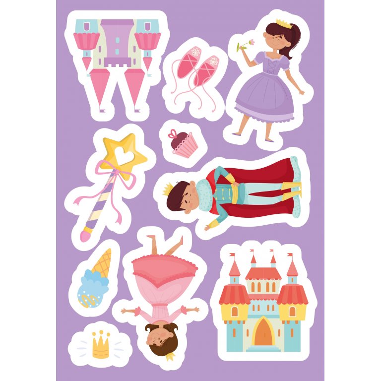 Stickers e attività. Principesse