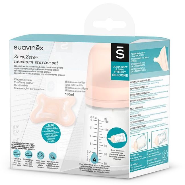 SUAVINEX SET INIZIO BIBERON 180ML + CIUCCIO ZERO ZERO FAIR