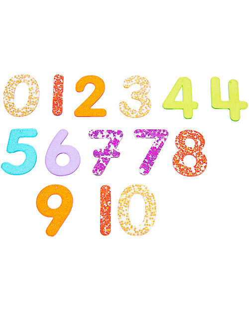 Set 14 Numeri Glitterati per Lavagna Luminosa - Divertimento e Conoscenza Sensoriale