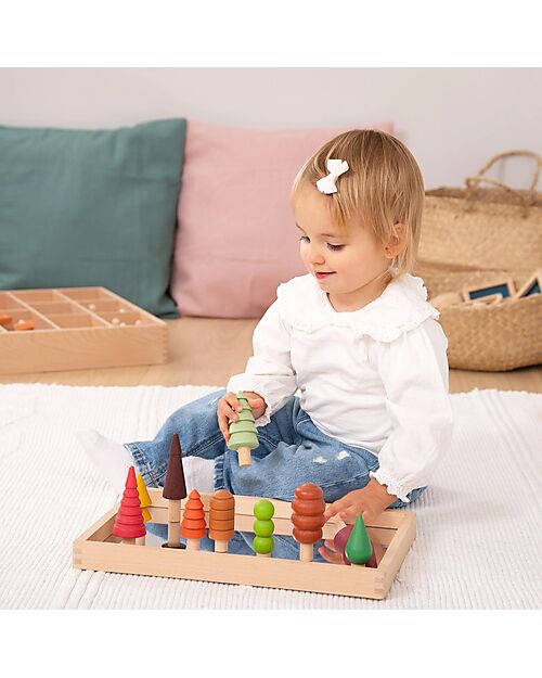 Set Gioco Foresta - 10 Alberi - Seasonal Trees - Legno di Faggio - da 10 Mesi
