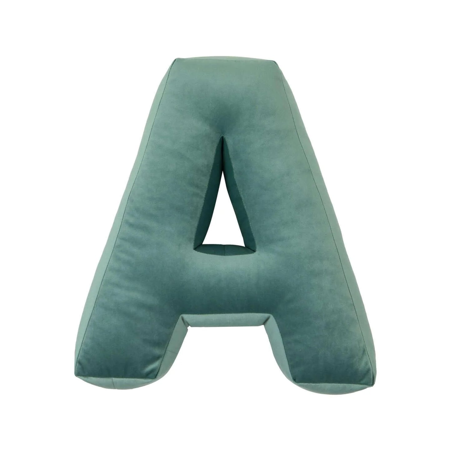 Cuscino con lettere in velluto A | Mint