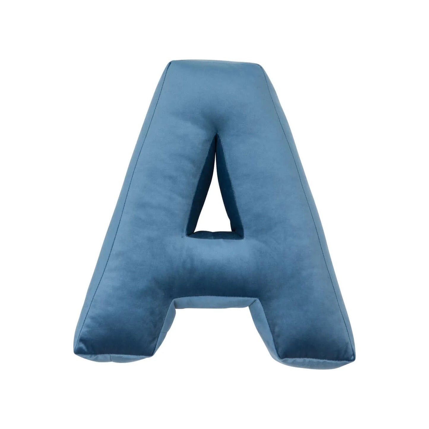 Cuscino con lettere in velluto A | Blue
