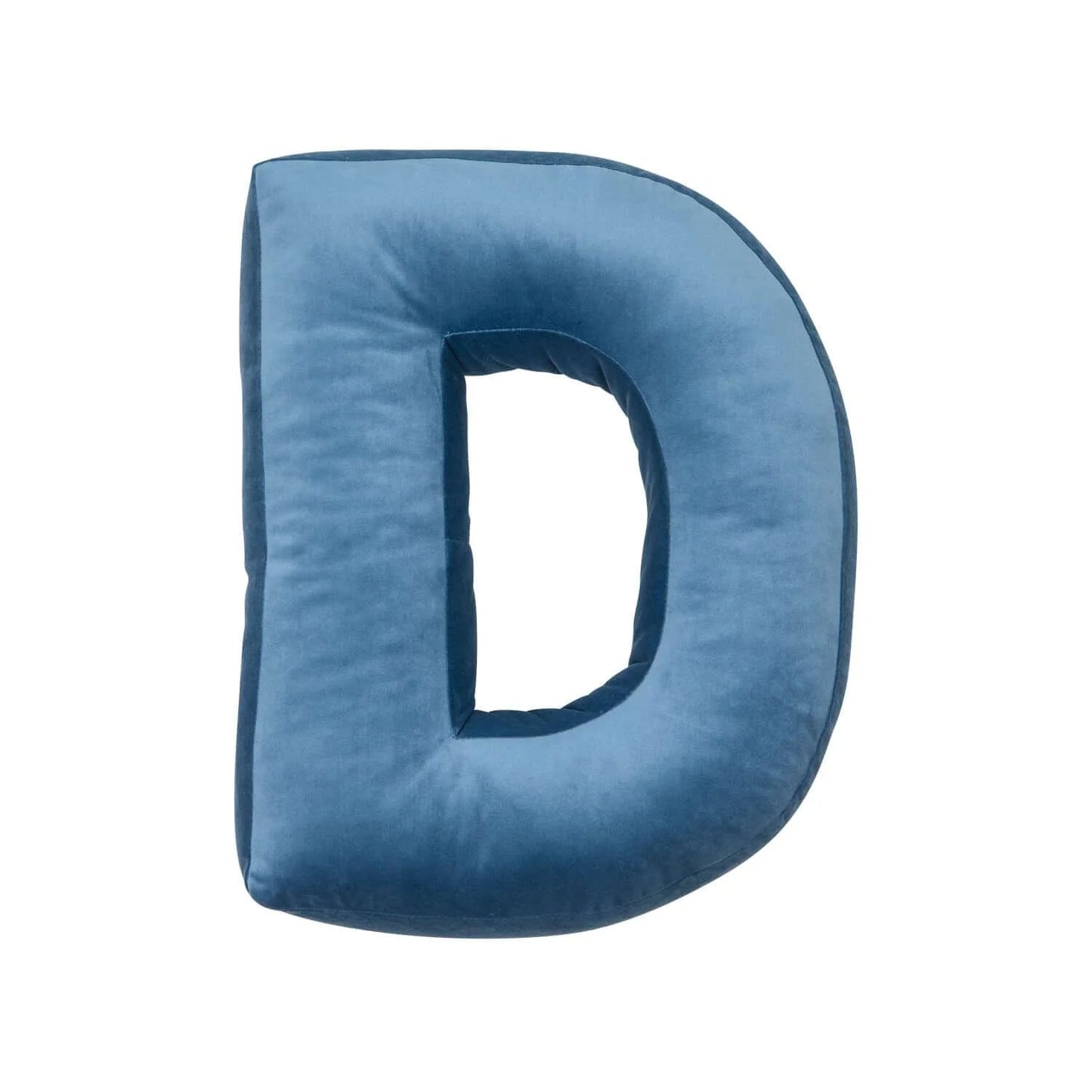 Cuscino con lettere in velluto D | Blue